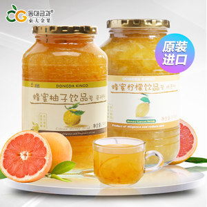 东大金果蜂蜜柚子茶柠檬茶360g*2瓶夏季水果茶果酱冲饮品包邮批发